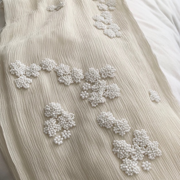 Club Monaco Beaded Silk Infinity Scarf - Picture 3 of 6